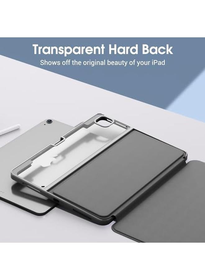 Procases For Ipad Air 13 Inch M2 2024 And Ipad Pro 12.9 Inch 6Th 5Th 4Th 3Rd 2022 2021 2020 2018 Transparent Back Protective Folio Cover Shockproof Smart Case With Pencil Holder Black - Image 3