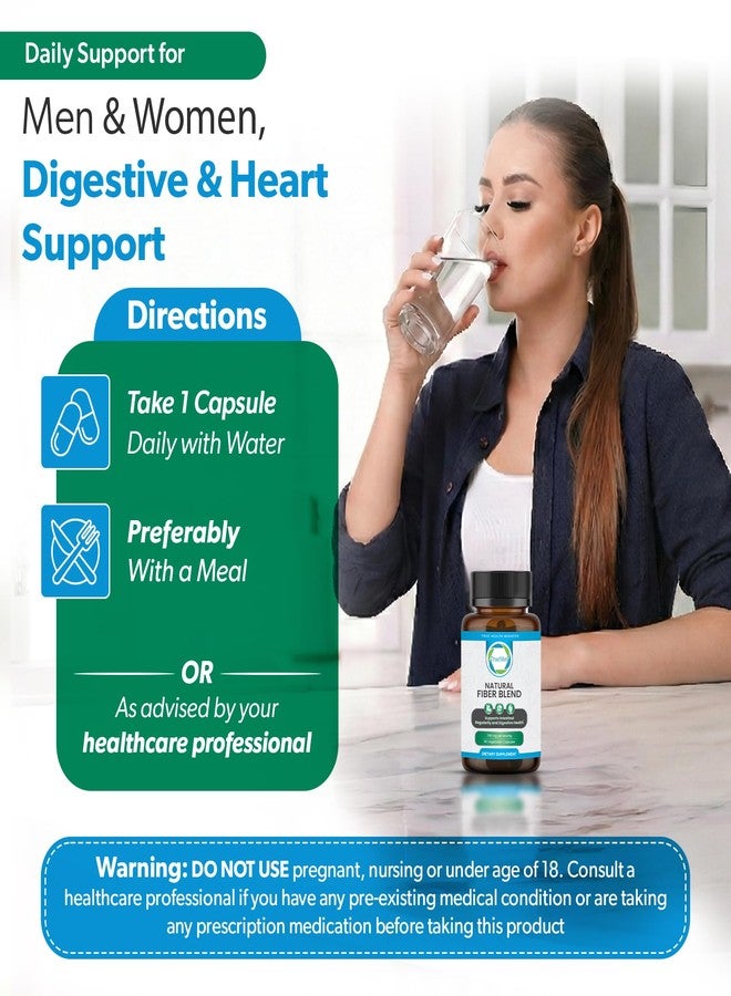 TRUEMED 3-in-1 Fiber Supplement – 750mg Organic Blend with Psyllium Husk, Chia & Flax Seed – Plant-Based Fiber Capsules for Digestive Health & Cardiovascular Wellness – Made in USA – 90 Count - Image 3