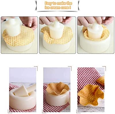 THW THW Ice Cream Cone Mold Bowl Shape Cone Mold and Stereotype Pressure Mold Combo  - Image 3