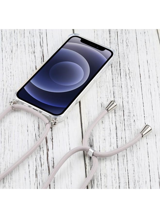 S-TOP Case For iPhone 13 Four-corner Shockproof Transparent TPU Protective Case with Lanyard - Image 3