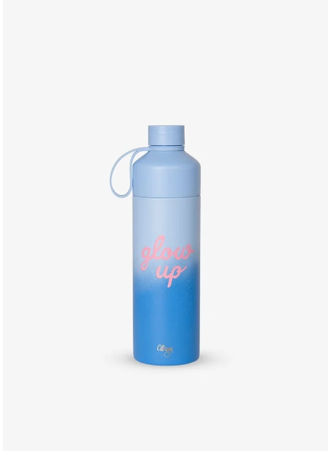 Citron Citron - Glow Up Duo Sip Stainless Steel Thermal Water Bottle - Blue - 750 ml