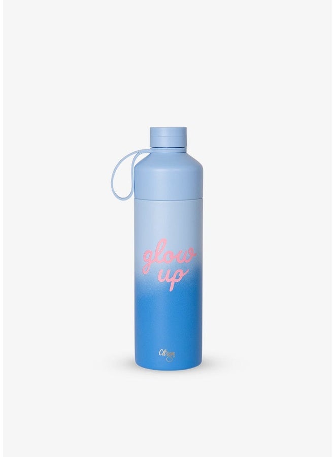 Citron - Glow Up Duo Sip Stainless Steel Thermal Water Bottle - Blue - 750 ml - Image 1