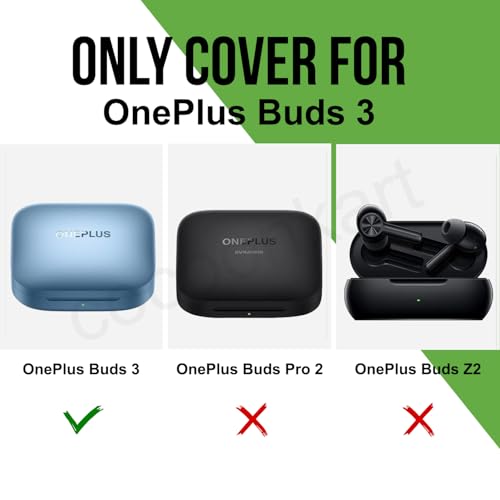Cocoonkart Silicone Case Cover Compatible for OnePluss Buds 3 -Black - Image 2