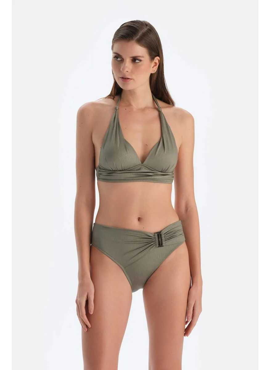 dagi Khaki Normal Waist Bikini Bottom