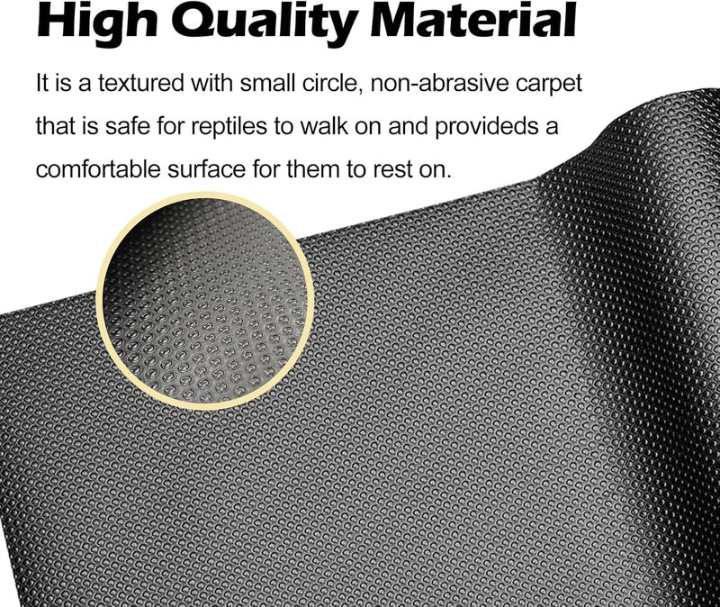 Ostlttyn إكسسوارات حوض تنين اللحية، حجم كبير، 45 × 200 سم؛ سجادة لتربية الزواحف، غير لاصقة، وسادات أساسية لتربية الزواحف مناسبة لتنين الجلد المخطط، الثعبان، السحلية، السلحفاة، الأيغوانا - Image 5