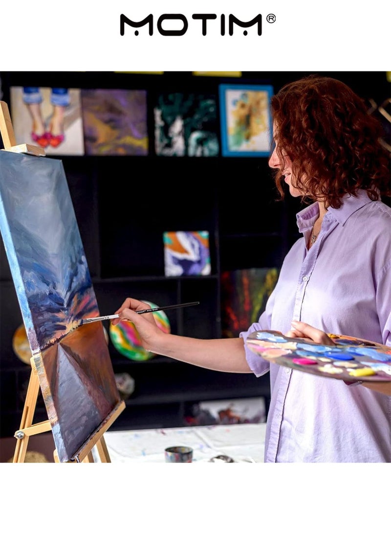 Motim 24 Pcs Paint Brush Set for Acrylic Watercolor Oil Gouache Craft Detail Face Body Painting Artist Kit for Kid & Adult - Image 3