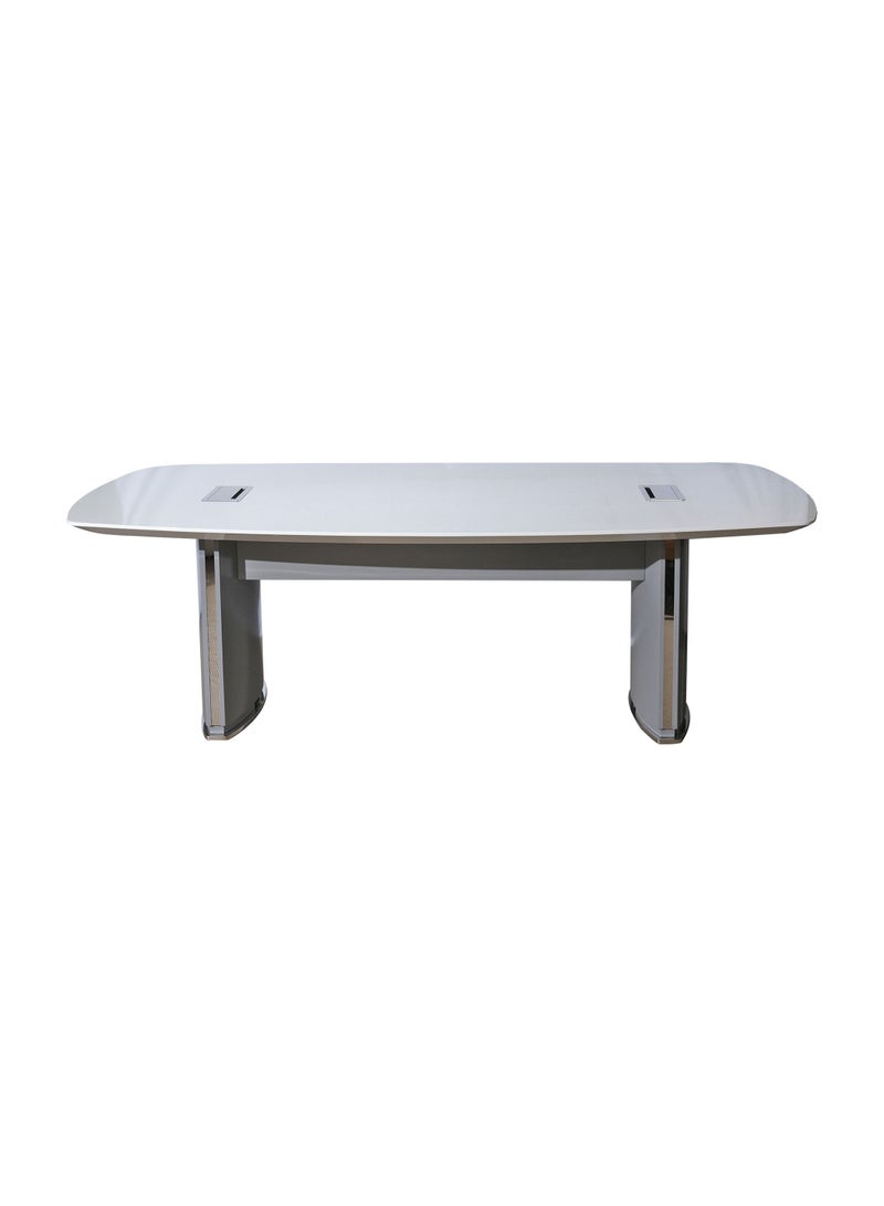 HUIMEI BG-9936 Office Meeting Table Glossy White Color  - Image 1