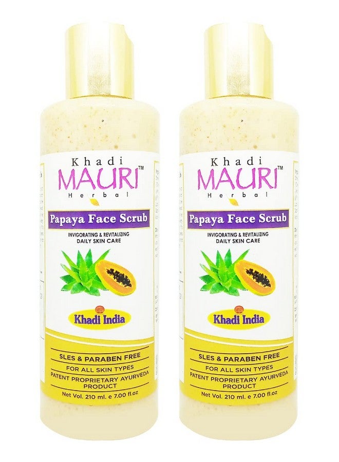 Khadi Mauri Papaya Face Scrub - Pack of 2 Scrub (420 ml)