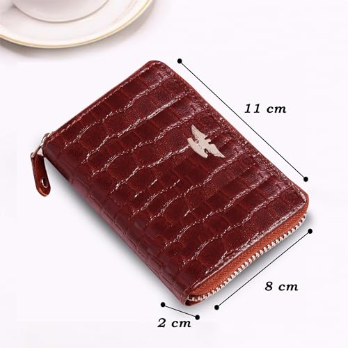 ABYS Genuine Leather Brown Unisex Credit/Debit/ATM Card Holder Wallet - Image 2