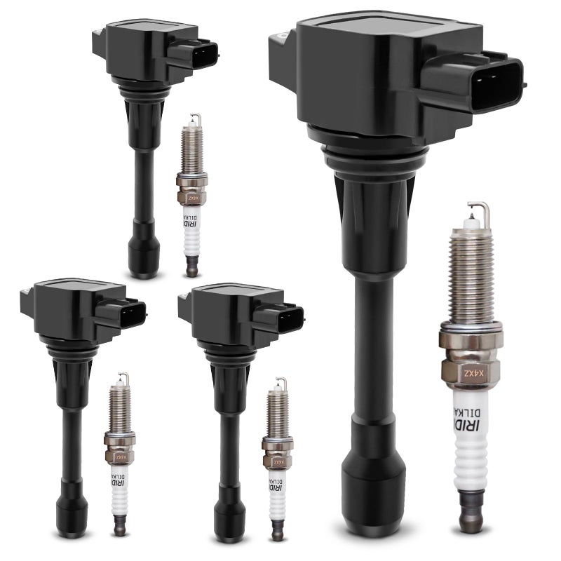 X4XZ UF549 Ignition Coil Packs & 9029 Double Iridium Spark Plug Compatible with 2007-2019 Nissan Altima Versa Sentra Rogue Cube NV200 Pathfinder Infiniti FX50 M56 QX60 QX70 C1696 & DILKA6RA11 - Image 1