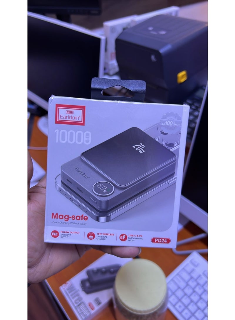 أيرلدوم بنك طاقة ماج سيف بقوة 10000 مللي أمبير في الساعة مع خرج 20 واط ، شحن لاسلكي 15 واط ، شحن سريع يو اس بي سي-شاشة ديجيتال ، متوافق مع أجهزة آيفون وماج سيف - Image 2