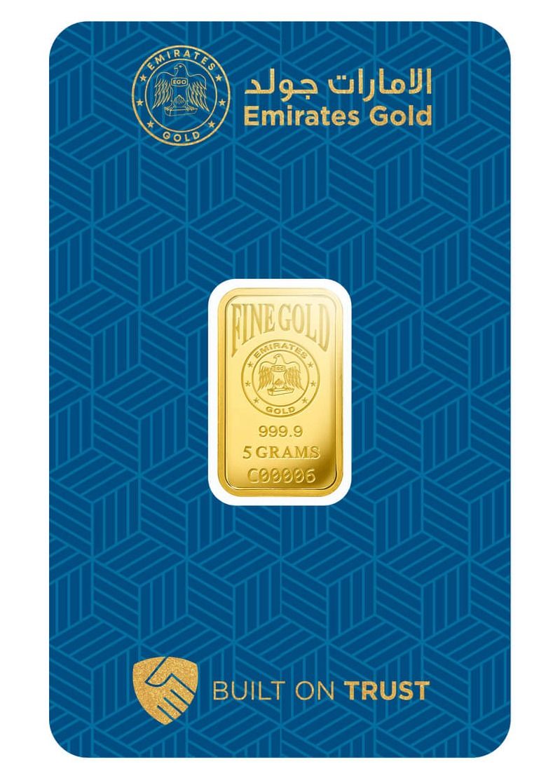 Emirates Gold 5g Gold Bar 999.9 - QR VERIFY - WITH INVOICE - Image 1