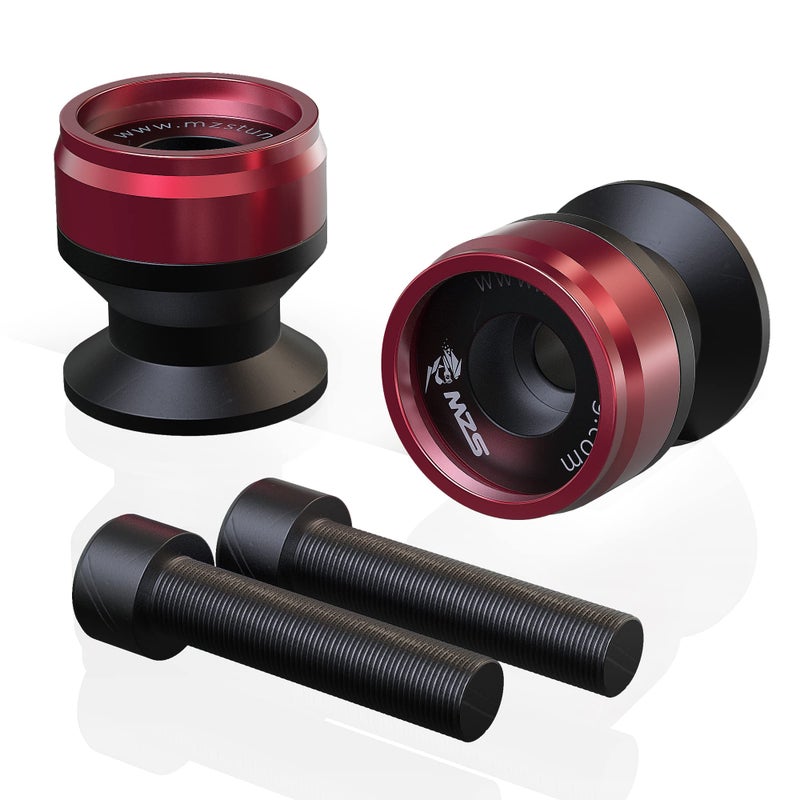 مساند سلايدر MZS العالمية 8MM للذراع المتأرجح CNC M8 أحمر متوافقة مع CBR 600 F2 F3 F4 F4i CBR600RR CBR1000RR GSXR600 GSXR750 GSXR1000 GSXS750 SV650 ZX6R ZX10R Z650 Z900 EX400 EX650 دايتونا