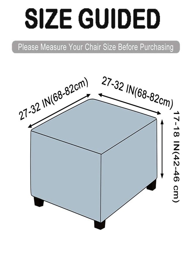 Andreannie Velvet Brown Chair Slipcovers Armchair Sofa Covers Chair Couch Covers for Armchair Bundle Ottoman Slipcover (Brown) - Image 4