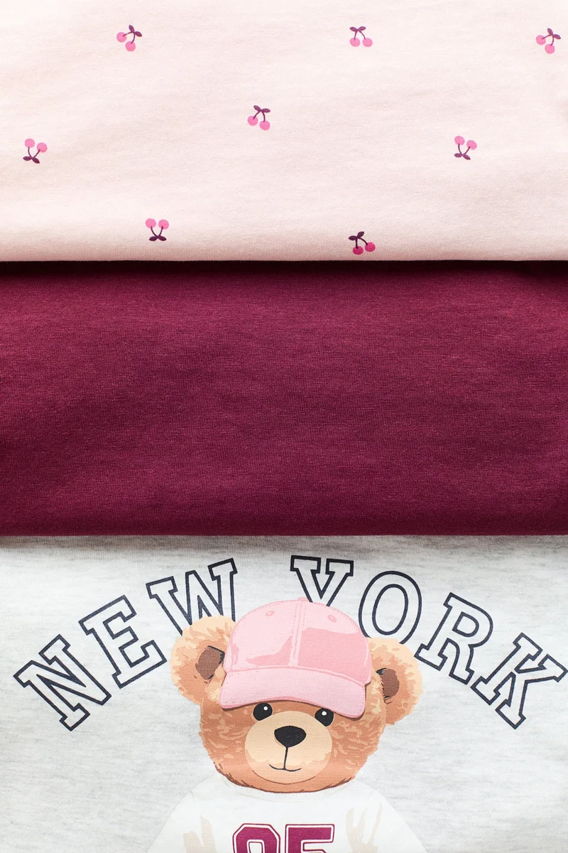H&M 3-pack printed T-shirts
