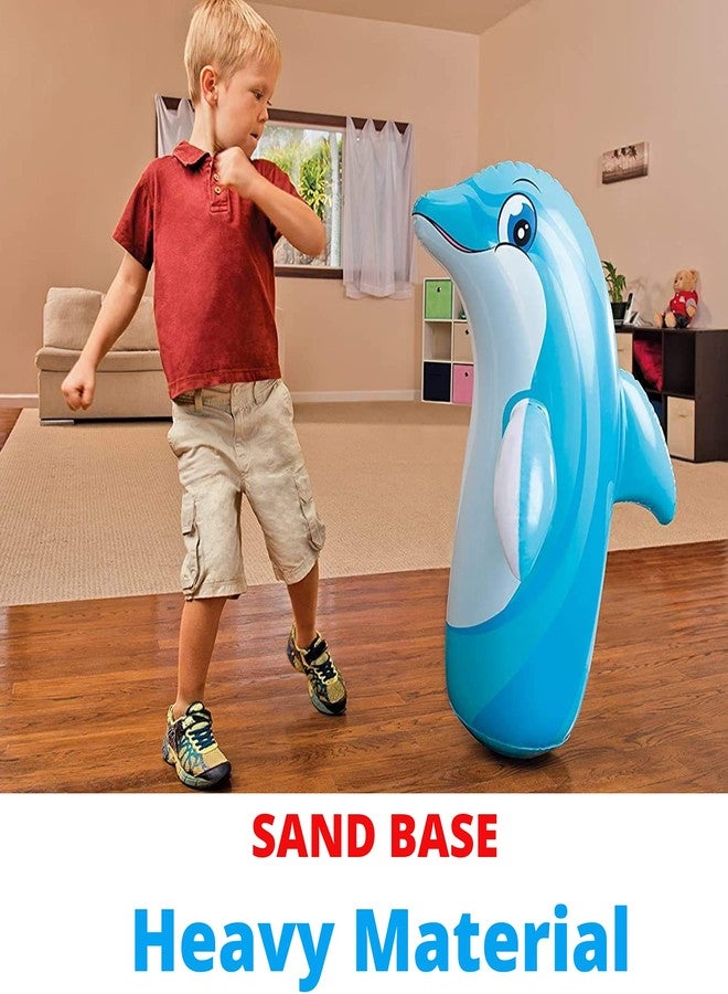 DURAZO® Bop Bag Hit me Toys for Child Age 4+ Years Hit me Toys, Punching Bag for Kids, Tiger Shape Punching Bag, Large Size - 98 cm Height, Pack of 1 - Image 4