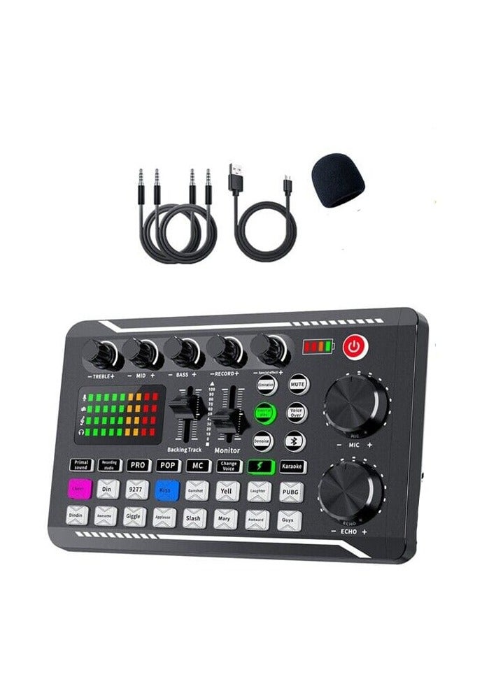 Sound Card Audio Mixer Podcast Voice Changer for Sound Effects - Image 1