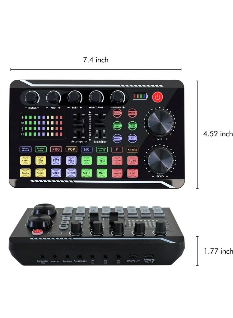 Sound Card Audio Mixer Podcast Voice Changer for Sound Effects - Image 2