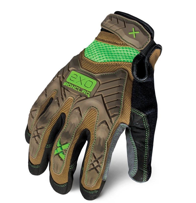 Ironclad EXO Motor Impact Glove Work Gloves TPR Impact Protection 1 Pair EXO2PIG05XLBrown