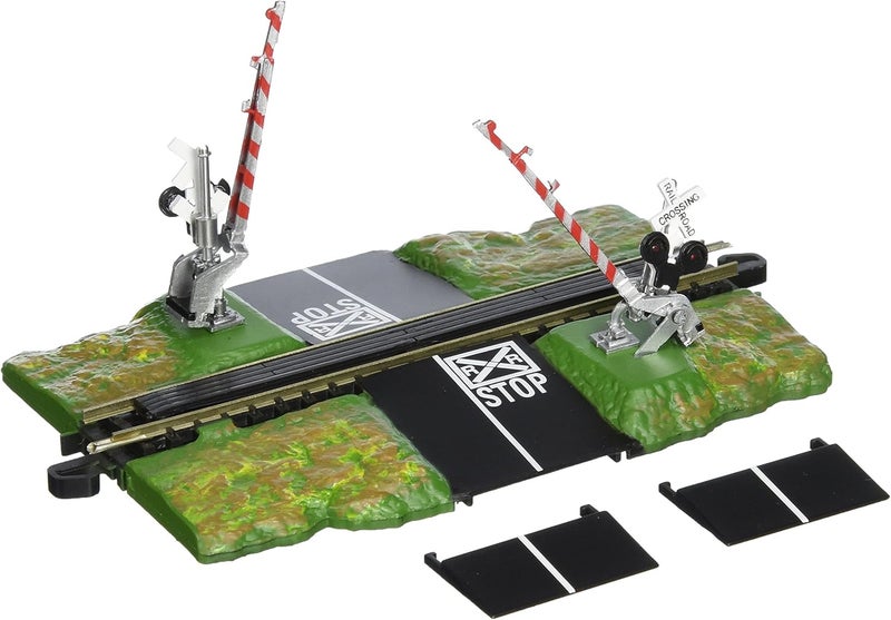 Bachmann Trains E-Z Track Crossing Gate with Nickel Silver Rail and Grey Roadbed - N Scale Model