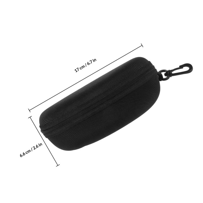 Black EVA Hard Shell Zippered Protective Eyeglass Case for Travel Sunglasses Storage - Image 3