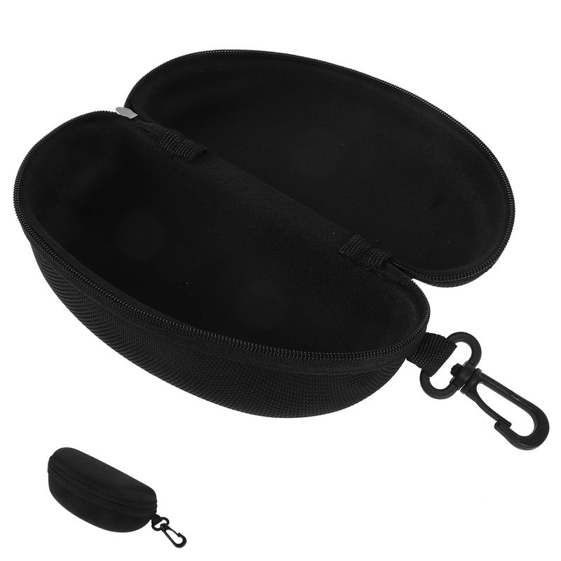 Black EVA Hard Shell Zippered Protective Eyeglass Case for Travel Sunglasses Storage - Image 2