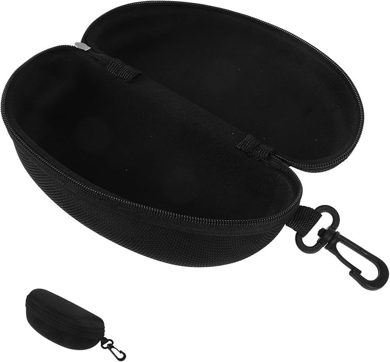 Black EVA Hard Shell Zippered Protective Eyeglass Case for Travel Sunglasses Storage - Image 1