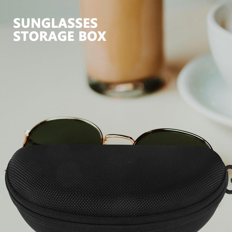 Black EVA Hard Shell Zippered Protective Eyeglass Case for Travel Sunglasses Storage - Image 5