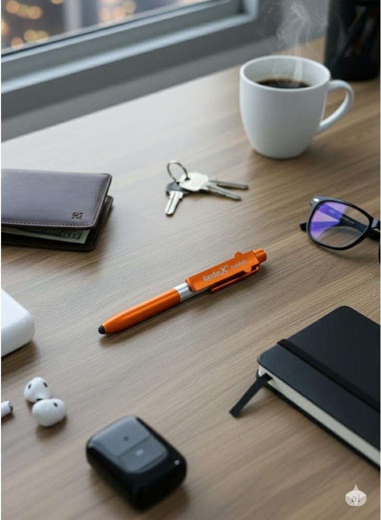 ريديكس قلم متعدد الوظائف - حامل موبايل - ضوء فلاش - كتابة على الورق - كتابة على الهاتف - Image 1