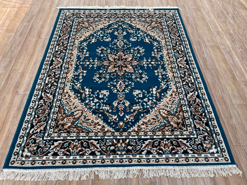 TTC THREAD & TEXTURE CARPET ™ Traditional Comfort: Power-Loomed Carpets for Living Room- Every Space Area Rug Color Blue Size 3x5 Feet (90x150cm) - Image 2