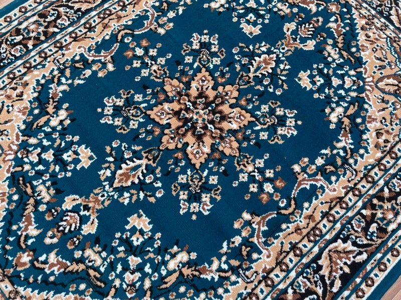 TTC THREAD & TEXTURE CARPET ™ Traditional Comfort: Power-Loomed Carpets for Living Room- Every Space Area Rug Color Blue Size 3x5 Feet (90x150cm) - Image 3