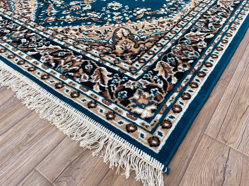TTC THREAD & TEXTURE CARPET ™ Traditional Comfort: Power-Loomed Carpets for Living Room- Every Space Area Rug Color Blue Size 3x5 Feet (90x150cm) - Image 4