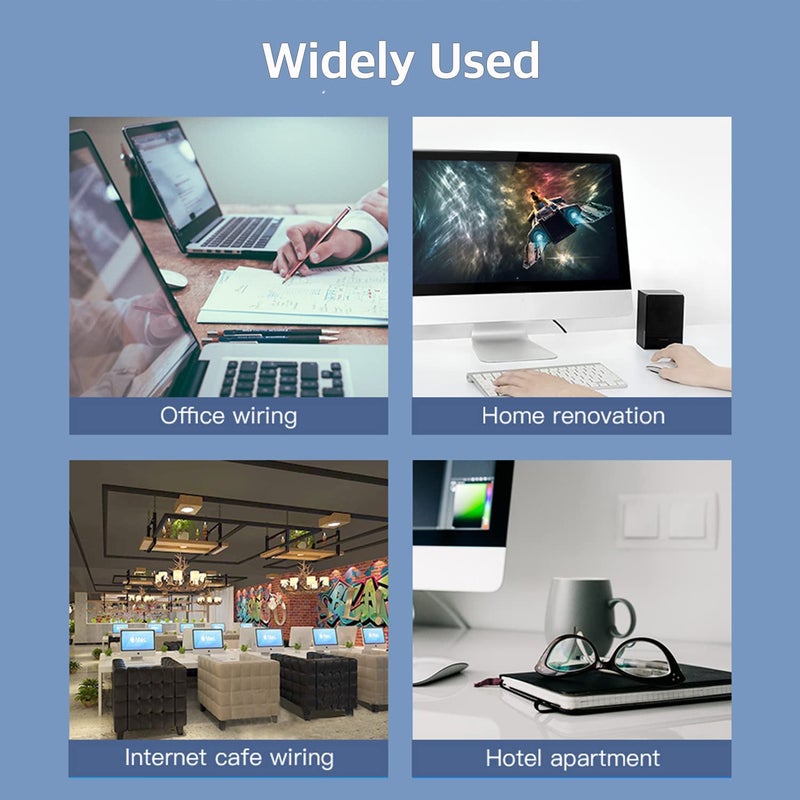 WiredCom Ethernet Extension Cable, [0.5 Meter] 0.6m RJ45 Male to Female LAN Ethernet Network Cat6 Cat5e Cat5 Panel Mount Cable RJ45 Extension Extender Cord (Black) (Pack of 1) - Image 5