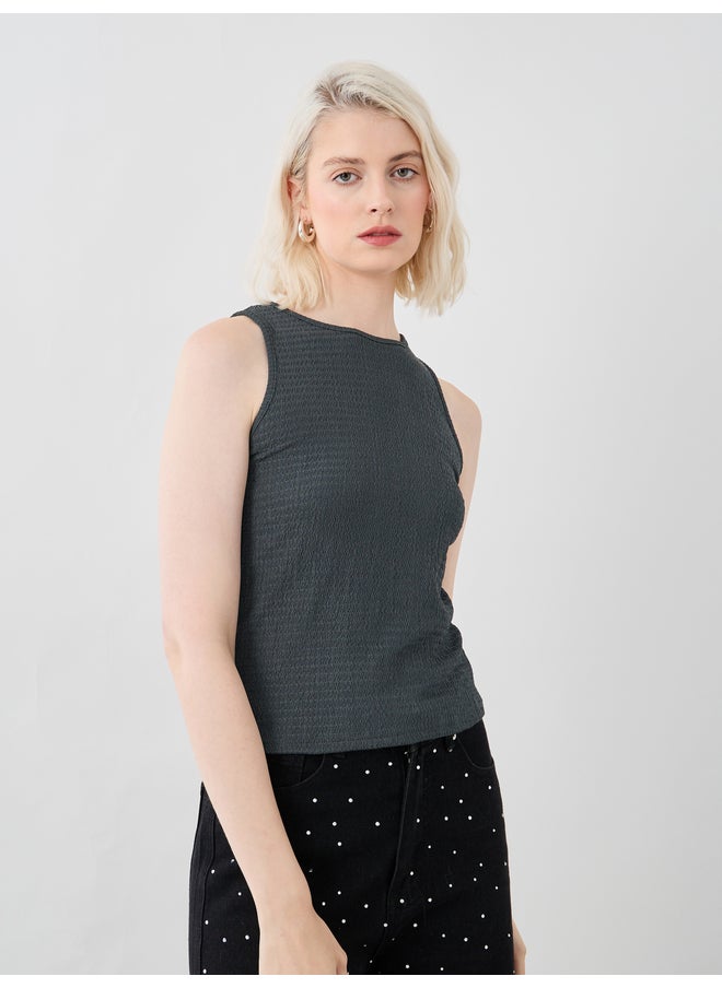 Take Two Take Two Texture Round Neck Sleeveless Cami Top  - Image 2