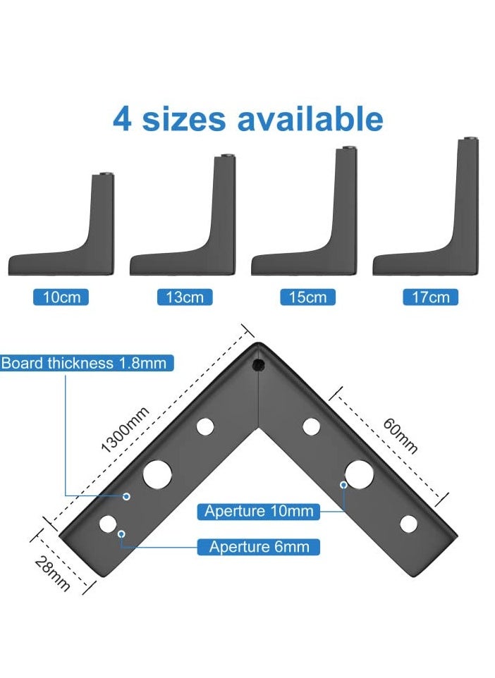 Excefore Furniture Legs, 17cm Heavy Duty Furniture Metal Table Legs with Screws & Protector Feet for Cabinet, Wardrobe, TV Cabinets, Drawers, Nightstand (4 Pcs, Gold)  - Image 3