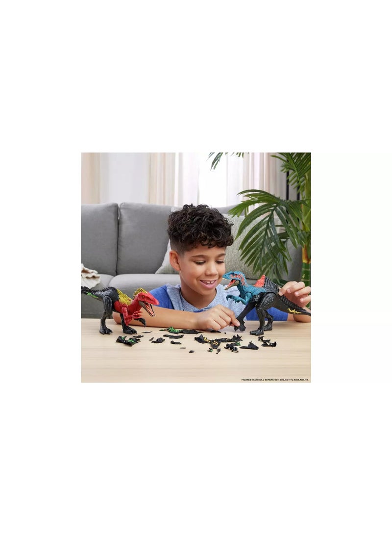 JURASSIC WORLD Dino Reveal Deluxe Dinosaur Action Figure Toys, Tear Away Package & Peel Off Color Change Play, Species Vary - Image 2