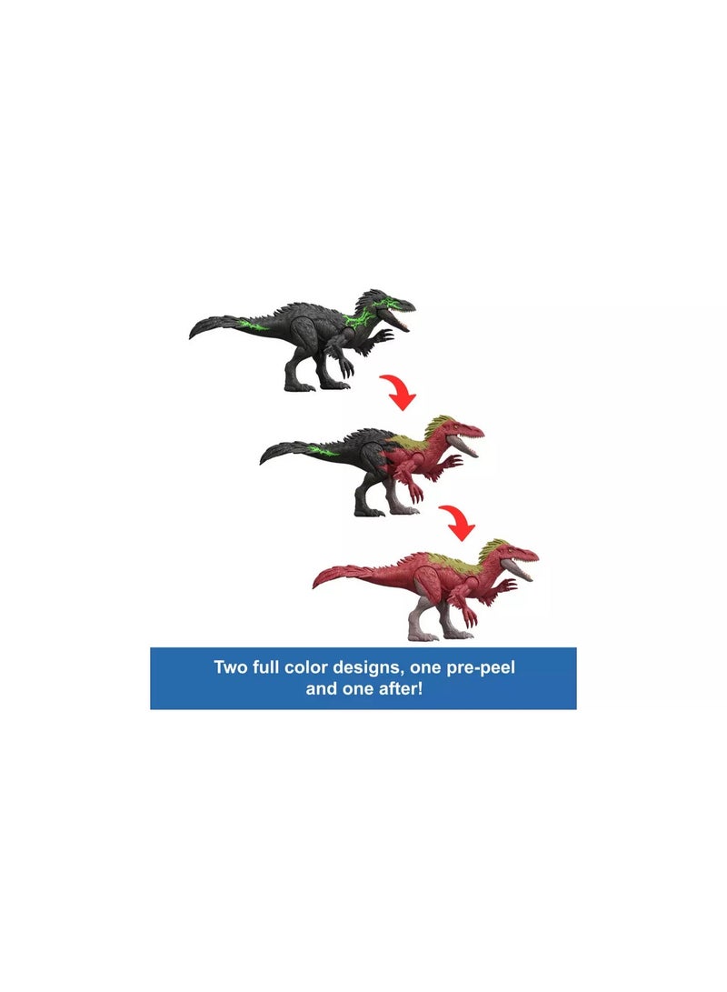 JURASSIC WORLD Dino Reveal Deluxe Dinosaur Action Figure Toys, Tear Away Package & Peel Off Color Change Play, Species Vary - Image 4