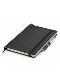 JoyousSto Lined Journal Notebooks A5 Hardcover Executive Notebooks 5.5 X 8.3 Inches Journals Faux Leather Black Ruled Writing Notebooks with Elastic Band for Office Home School Business  - Image 1