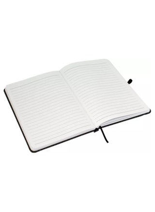 Lined Journal Notebooks A5 Hardcover Executive Notebooks 5.5 X 8.3 Inches Journals Faux Leather Black Ruled Writing Notebooks with Elastic Band for Office Home School Business - view 4