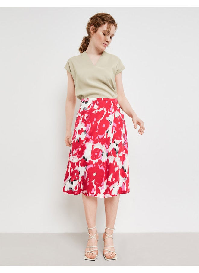 GERRY WEBER Midi skirt with a floral print  - Image 1