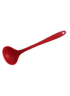 Thoraya Soup Ladle Serving Spoon Silicone 11.2in Comfortable Grip Heat Resistant Kitchen Utensils for Dinner Home Red  - Image 1