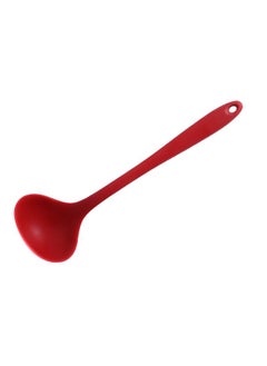 Thoraya Soup Ladle Serving Spoon Silicone 11.2in Comfortable Grip Heat Resistant Kitchen Utensils for Dinner Home Red  - Image 2