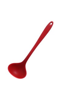 Thoraya Soup Ladle Serving Spoon Silicone 11.2in Comfortable Grip Heat Resistant Kitchen Utensils for Dinner Home Red  - Image 3