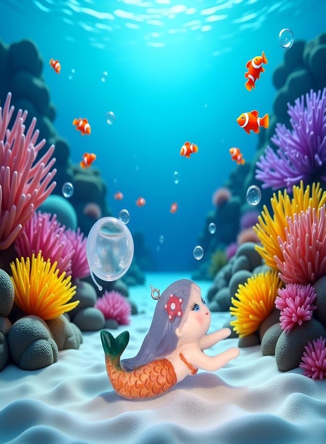 GANPUB Floating Fish Tank Decor, Aquarium Fish Mermaid, Ornaments, Eye Catching Decoration, Aquatic Pets Cartoon, Miniatures Figures for, Aquarium Décor Thematic Ornaments - Image 5