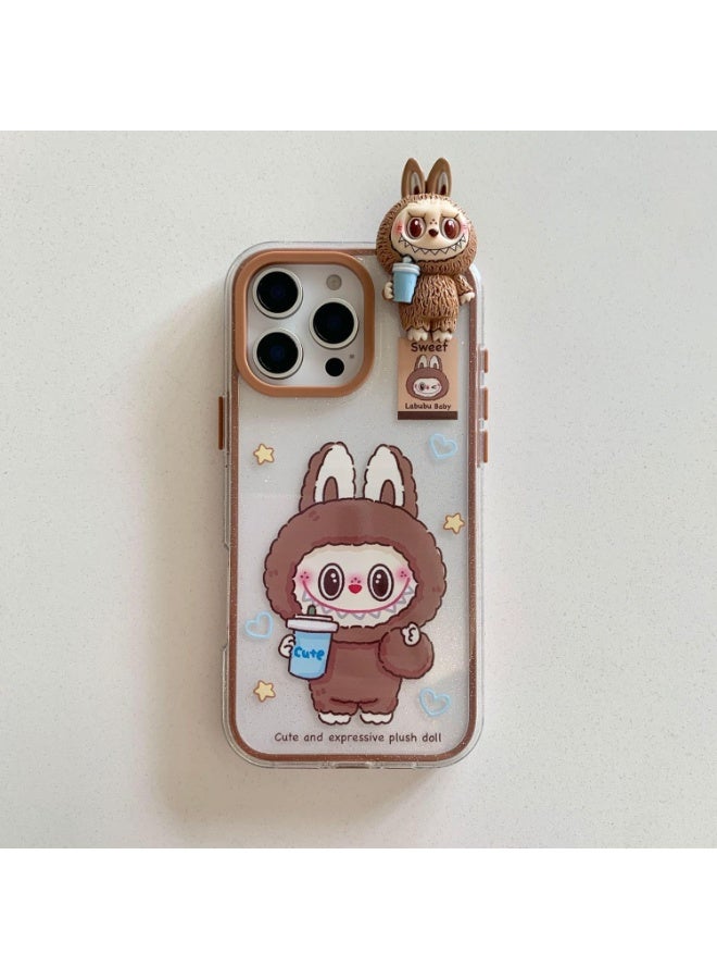 LABUBU Cute labubu Compatible with iPhone Liquid Silicone Case, Full Body Protective Cover, Shockproof, Slim Phone Case for iphone 16 pro