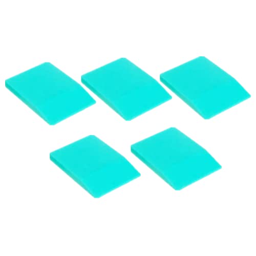JAJADO 5 Packs Mini Squeegee Silk Printing Squeegees for Chalk Paste SelfAdhesive Stencil Screen Scraper Printing Tool Small Squeegee Turquoise Silicone for Transfer Chalk Paint Stencil Ink - Image 1