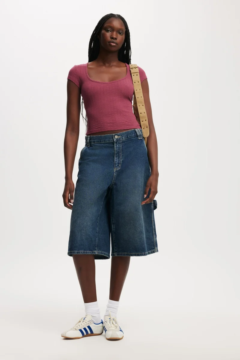Cotton On Hailey Textured Short Sleeve