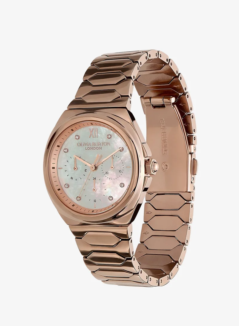 Olivia Burton  Lustre Analogue Multifunction Watch with Steel Bracelet - 24000151 for Women | Best Price UAE
