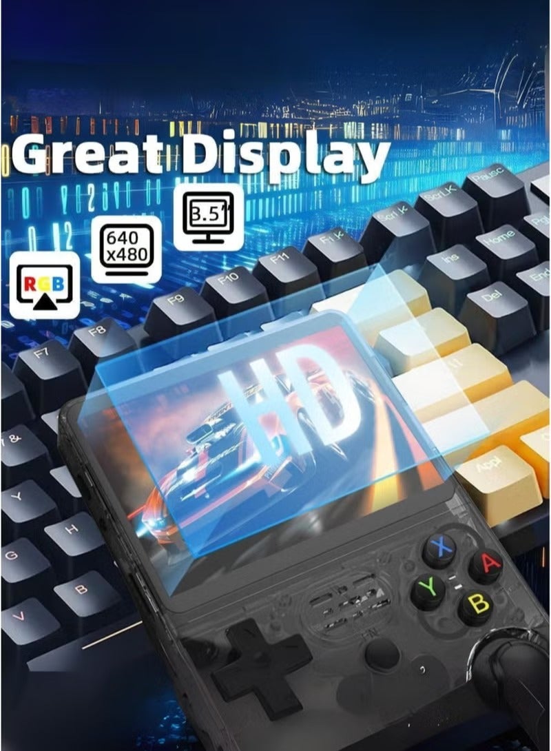 BlueFire R36S Retro Handheld Gaming Console 64GB – 30,000+ Preloaded Games, 3.5-inch IPS HD Screen, Linux Dual System, 3500mAh Battery, Portable Retro Game Console for Kids & Adults - Image 4