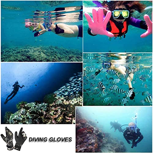Skyone Neoprene Wetsuit Gloves for Men, Women & Kids - 3MM & 5MM Thickness - Anti-Slip, Flexible Dive Gloves for Scuba, Spearfishing, Surfing & More (3mm Camo, XL) - Image 2